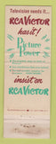 Matchbook Cover - RCA Victor TV WA Wallace Detroit MI WEAR