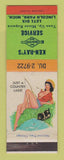 Matchbook Cover - Ken Ray's Sunoco oil gas Lincoln Park MI pinup