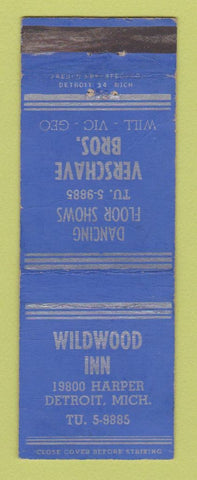 Matchbook Cover - Wildwood Inn Detroit MI Verschave Bros WEAR
