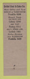 Matchbook Cover - Solarite Carbonite Seidel Coal St Louis MO