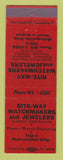 Matchbook Cover - Rite Way Watchmakers Jewelry Detroit MI