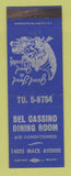 Matchbook Cover - Bel Cassino Dining Room Detroit MI