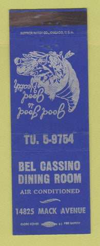 Matchbook Cover - Bel Cassino Dining Room Detroit MI