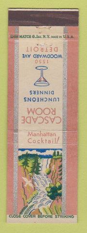 Matchbook Cover - Cascade Room Detroit MI