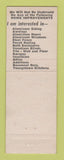 Matchbook Cover - Hines Real Estate Van Dyke MI