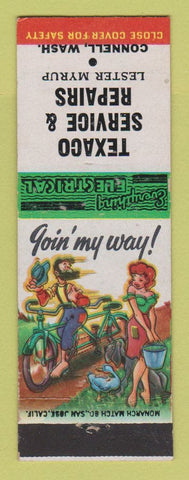 Matchbook Cover - Texaco oil gas Connell WA hillbilly