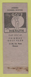 Matchbook Cover - Royal Recreation Bowling Detroit MI golf