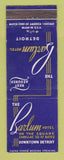 Matchbook Cover - Barlum Hotel Detroit MI