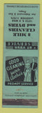 Matchbook Cover - 8 Mile Cleaners Dyers Detroit MI WEAR
