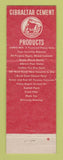 Matchbook Cover - Gibraltar Concrete Lochmoor Hardware Grosse Pointe Woods MI