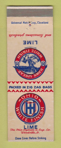 Matchbook Cover - Ohio White Finish Lime Woodville OH WEAR