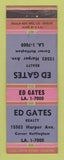 Matchbook Cover - Ed Gates Real Estate Detroit MI WEAR