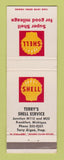 Matchbook Cover - Shell oil gas Terry's Frankfort MI