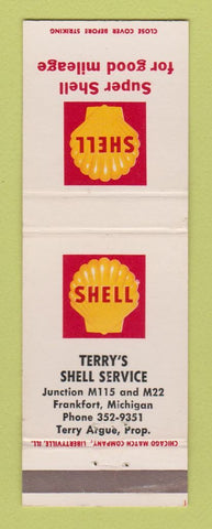 Matchbook Cover - Shell oil gas Terry's Frankfort MI