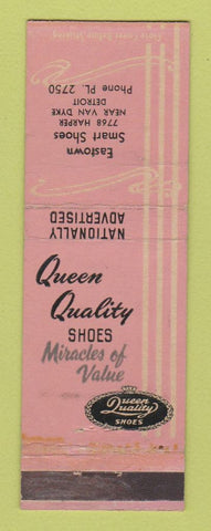 Matchbook Cover - Queen Quality Shoes Detroit MI Eastown Smart Shoes WEAR