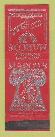 Matchbook Cover - Marco's Chop House Detroit MI WEAR
