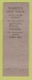 Matchbook Cover - Marco's Chop House Detroit MI WEAR