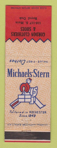 Matchbook Cover - Michaels Stern Men's Clothes Gordon Royal Oak MI