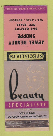 Matchbook Cover - Jewel Beauty Shoppe Detroit MI WEAR