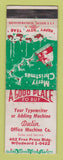Matchbook Cover - Dulin Typewriters Adding Machines Detroit MI Christmas WEAR