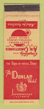 Matchbook Cover - The Dunlap Hotel Jacksonville IL WEAR