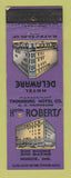Matchbook Cover - Hotel Roberts Muncie IN WEAR Hotel Delaware