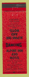 Matchbook Cover - Alpine Inn and Motel White Lake MI