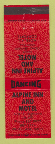 Matchbook Cover - Alpine Inn and Motel White Lake MI