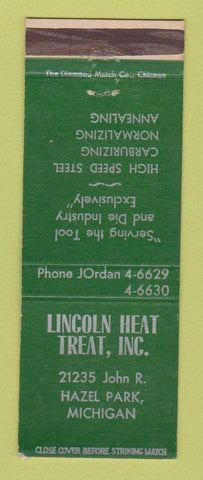 Matchbook Cover - Lincoln Heat Treat Hazel Park MI