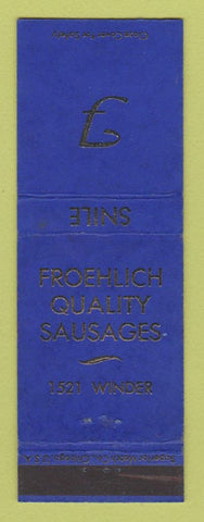 Matchbook Cover - Froehlich Sausages Detroit MI