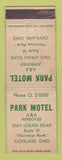 Matchbook Cover - Park Motel Cleveland OH WEAR