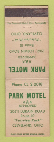 Matchbook Cover - Park Motel Cleveland OH WEAR