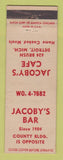 Matchbook Cover - Jacoby's Cafe Detroit MI