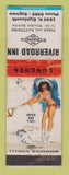 Matchbook Cover - Riverroad Inn Sunoco oil gas Saginaw MI pinup WEAR