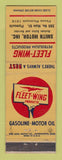 Matchbook Cover - Fleet Wing oil gas Smith Motor Plymouth MI