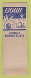 Matchbook Cover - Archway Buffet Bowling Detroit MI