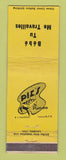 Matchbook Cover - Pic's Playland Victoriaville QC WEAR