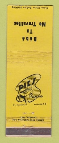 Matchbook Cover - Pic's Playland Victoriaville QC WEAR