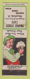 Matchbook Cover - Orange Street Cafe Mansfield OH WEAR