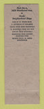 Matchbook Cover - Healy's Clothes Stores Detroit MI Birmingham WEAR