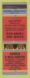 Matchbook Cover - Harper 8 Mile Service oil gas Glow Roseville MI Sunoco