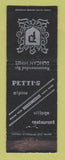 Matchbook Cover - Petti's Alpine Village Restaurant Bowling Green Findlay OH