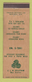 Matchbook Cover - CLM Hellstrome Paper Machinery Montreal QC