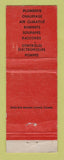 Matchbook Cover - Crane Bathroom Fixtures Victoriaville QC WORN