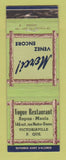 Matchbook Cover - Vogue Restaurant Victoriaville QC WORN BACK GREEN
