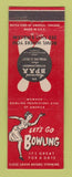 Matchbook Cover - BPAA Bowling girlie