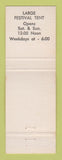 Matchbook Cover - Schlang's Bavarian Restival Gaylord MI 1966