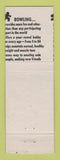Matchbook Cover - Minier Bowling Lanes Brunswick Minier IL WEAR