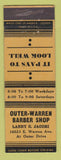 Matchbook Cover - Outer Warren Barber Shop Detroit MI
