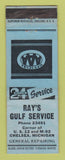 Matchbook Cover - Ray's Gulf oil gas Chelsea MI WEAR